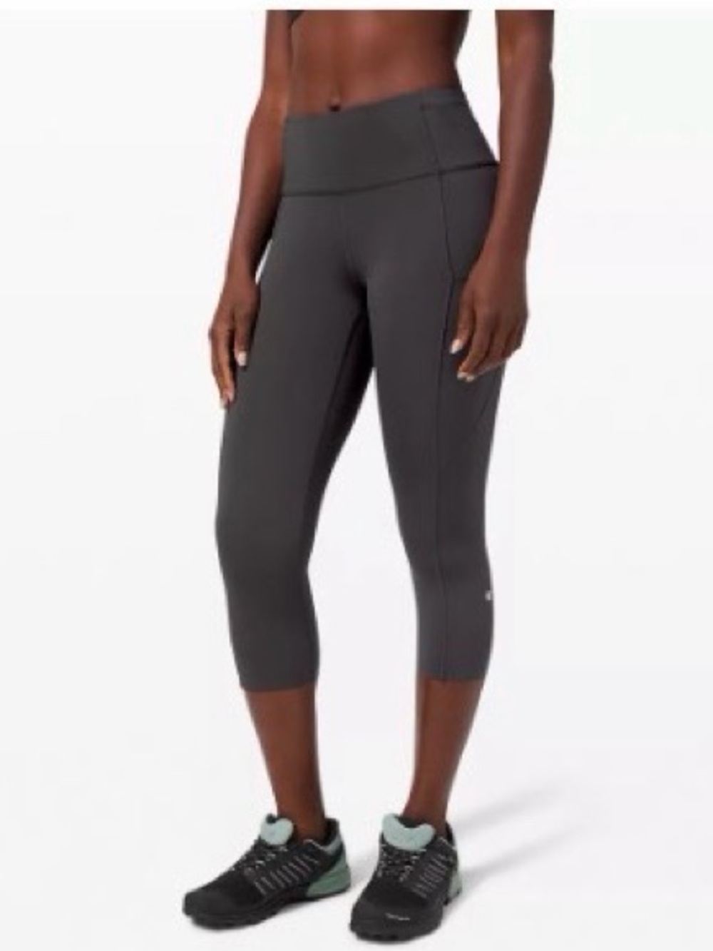 Lululemon Fast and Free high rise crop 19” with Side Pockets - Graphite Gray